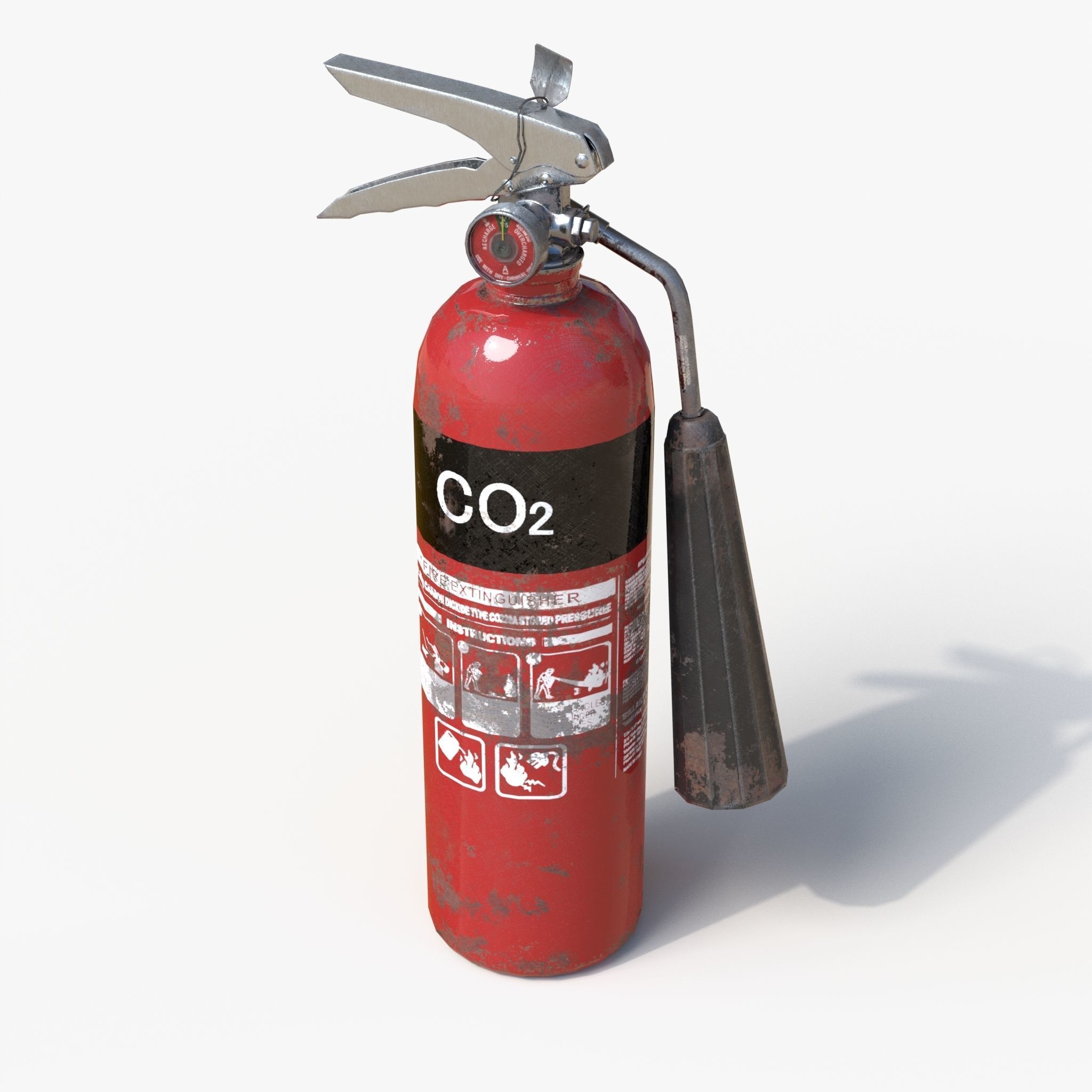 Fire extinguisher Low-poly 3D model_1