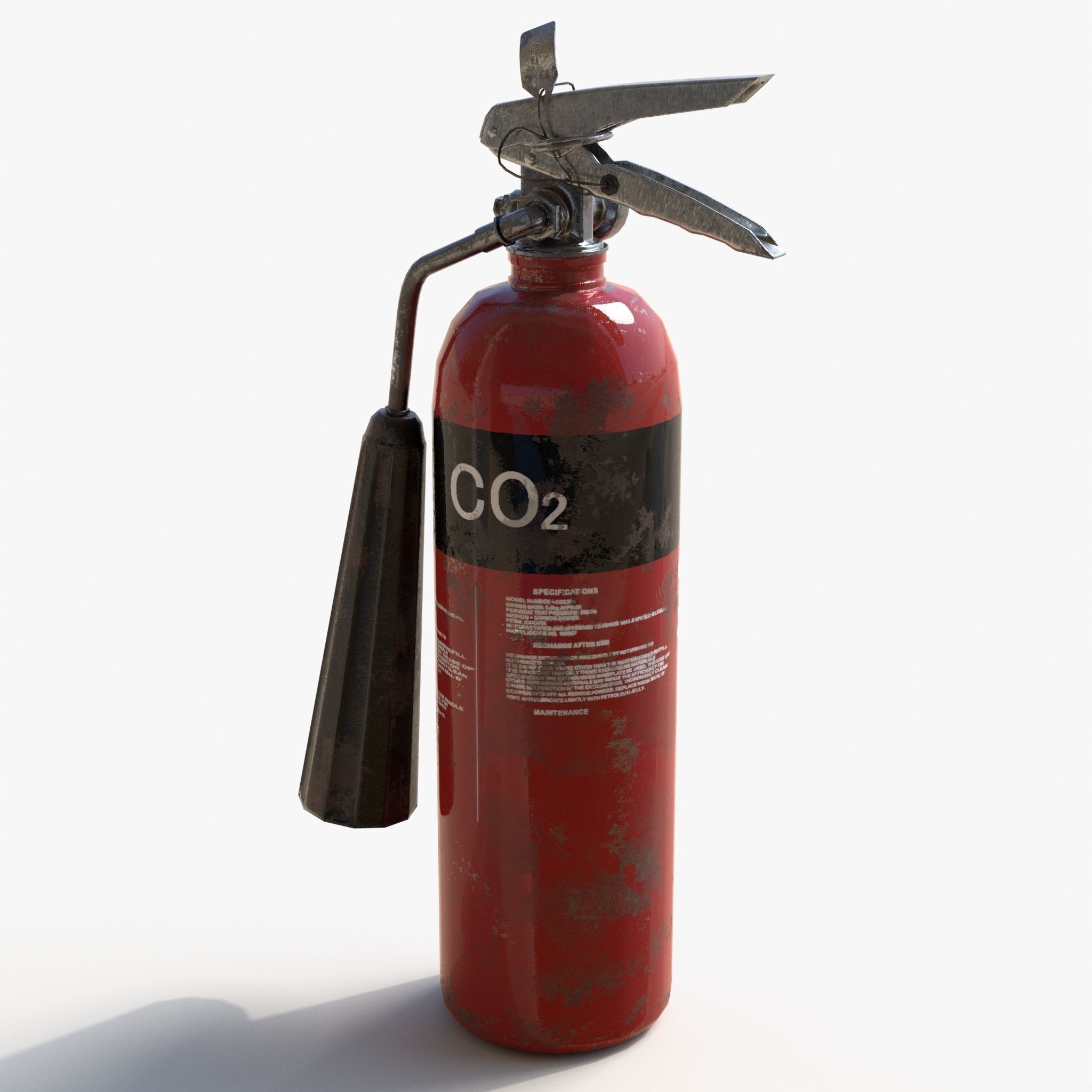 Fire extinguisher Low-poly 3D model_3