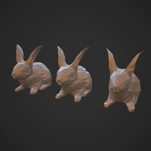 Lowpoly Rabbits rabbit Free low-poly 3D model