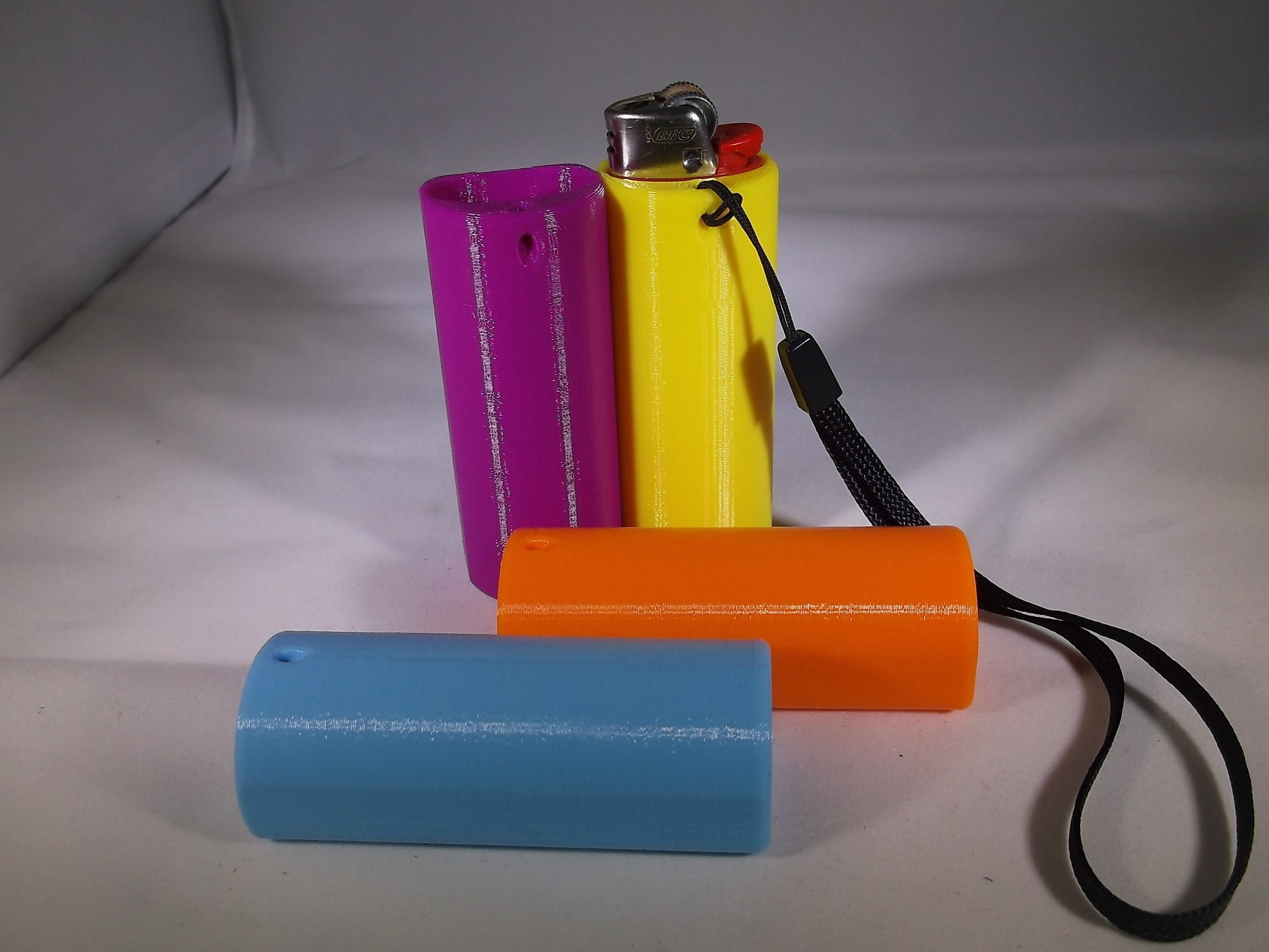 Bic lighter holder key chain or lanyard lighter case cover 3D print model_2