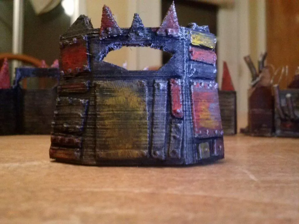 Space Goblin Scrapyard Barricade - Small 3 Free 3D print model