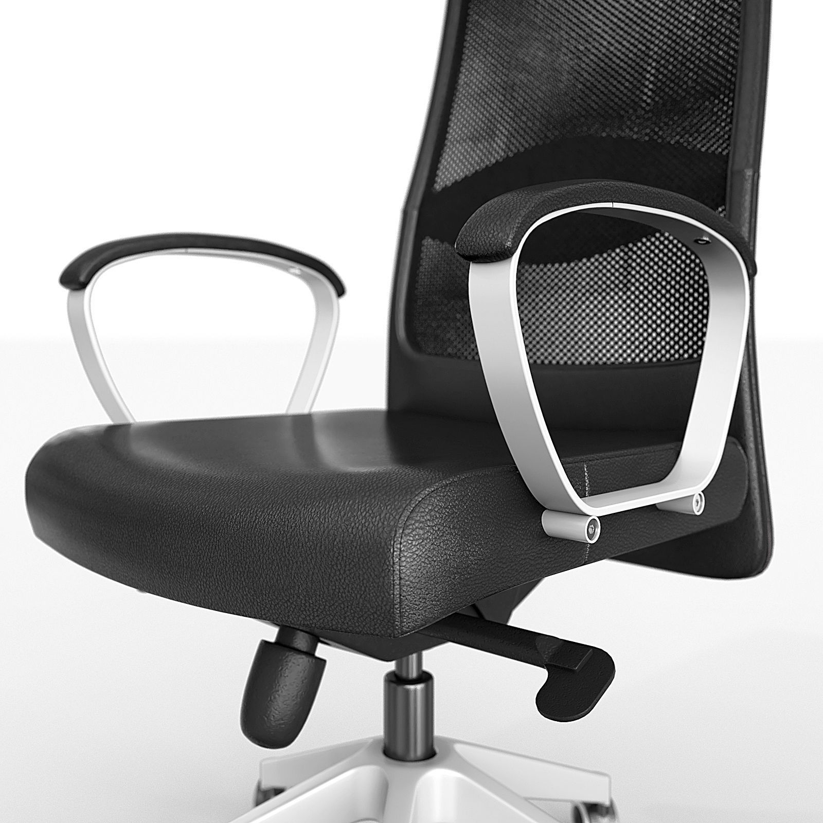 Desktop office chair 3D model_7