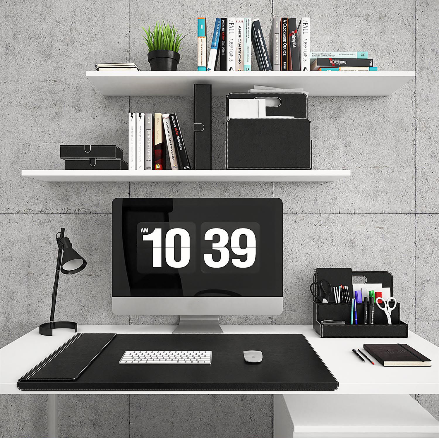 Desktop office chair 3D model_1