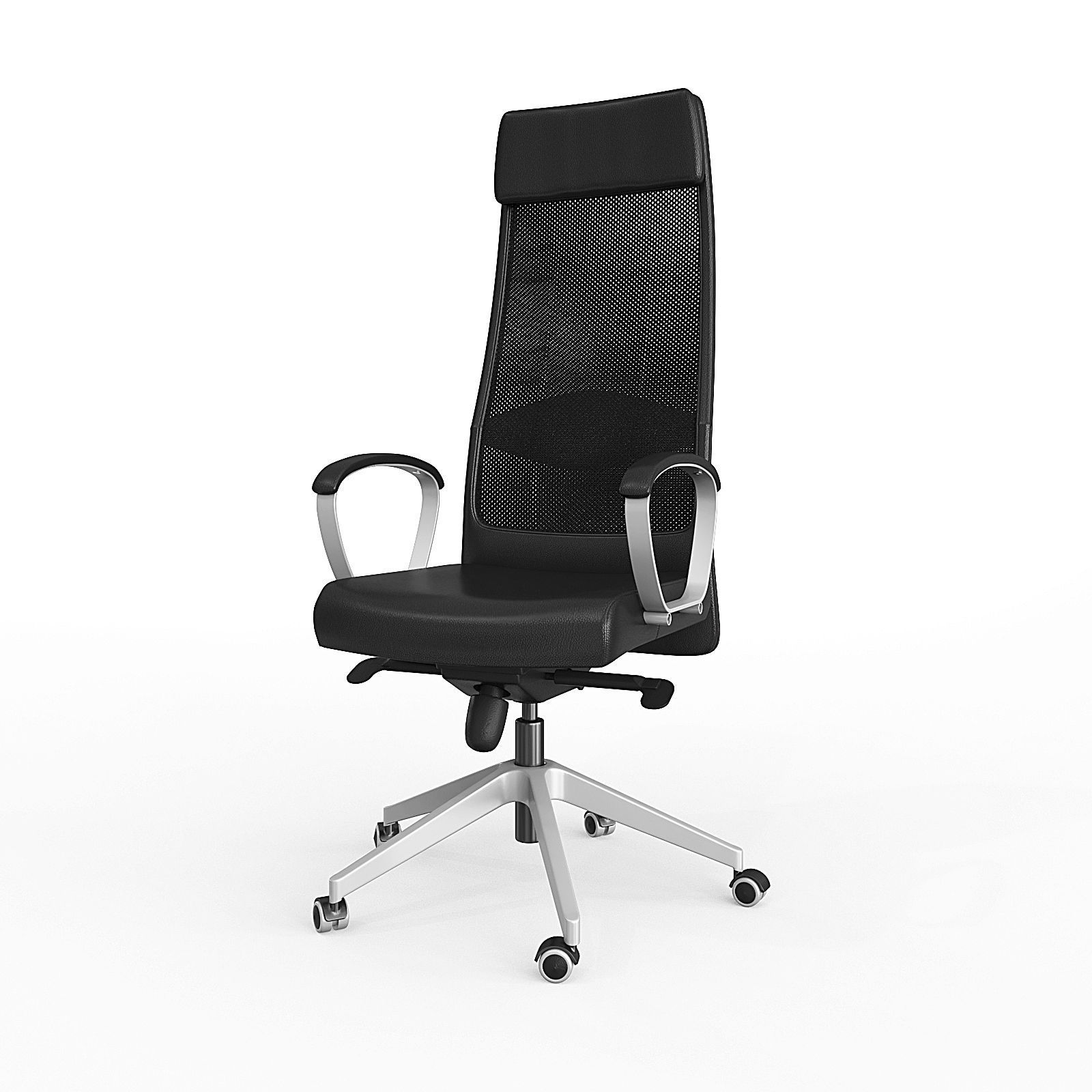 Desktop office chair 3D model_5