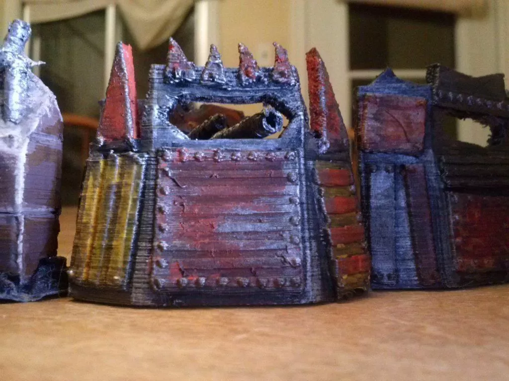 Space Goblin Scrapyard Barricade - Small 2 Free 3D print model