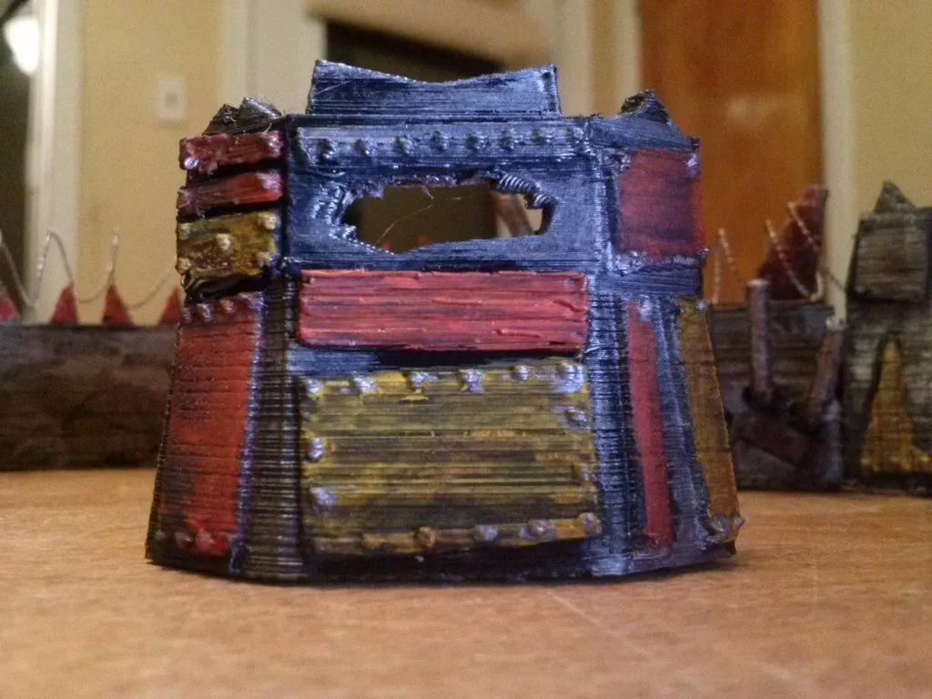 Space Goblin Scrapyard Barricade - Small 1 Free 3D print model