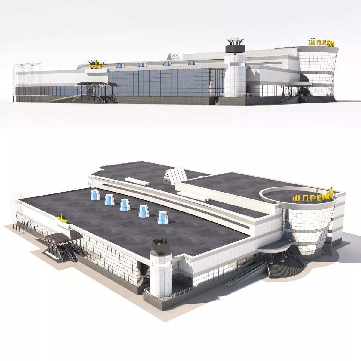 Shopping center 3D model_0