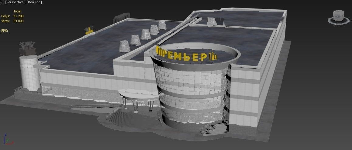 Shopping center 3D model_2
