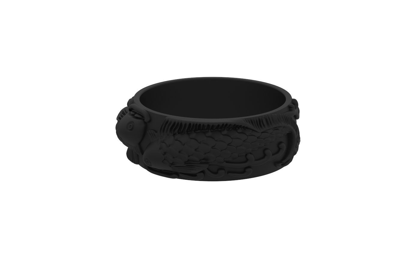 Ring with fish 269 3D print model_16