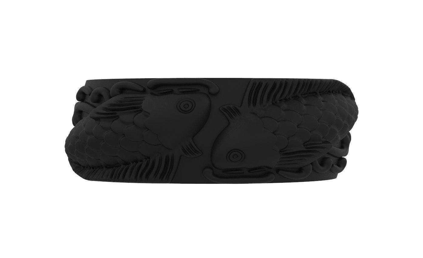 Ring with fish 269 3D print model_19