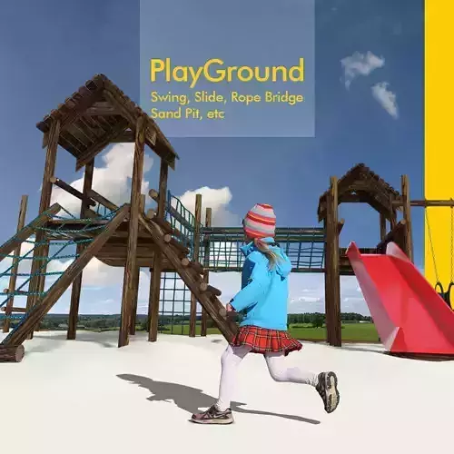 Playground for children 3D model