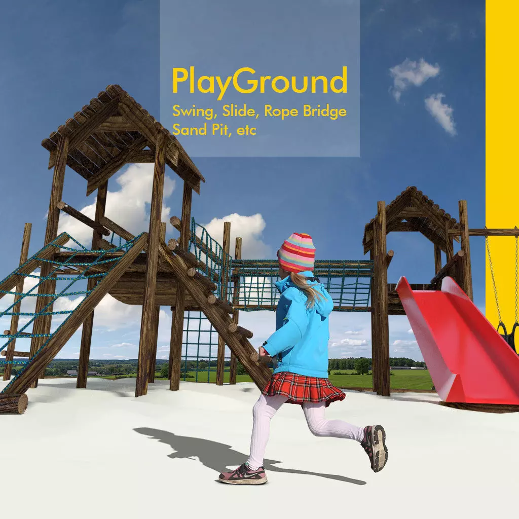 Playground for children 3D model