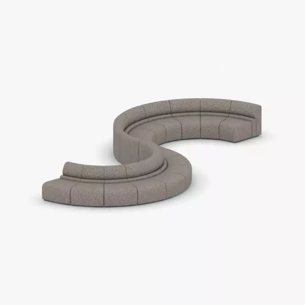 1026 - Public Seating Low-poly 3D model_0