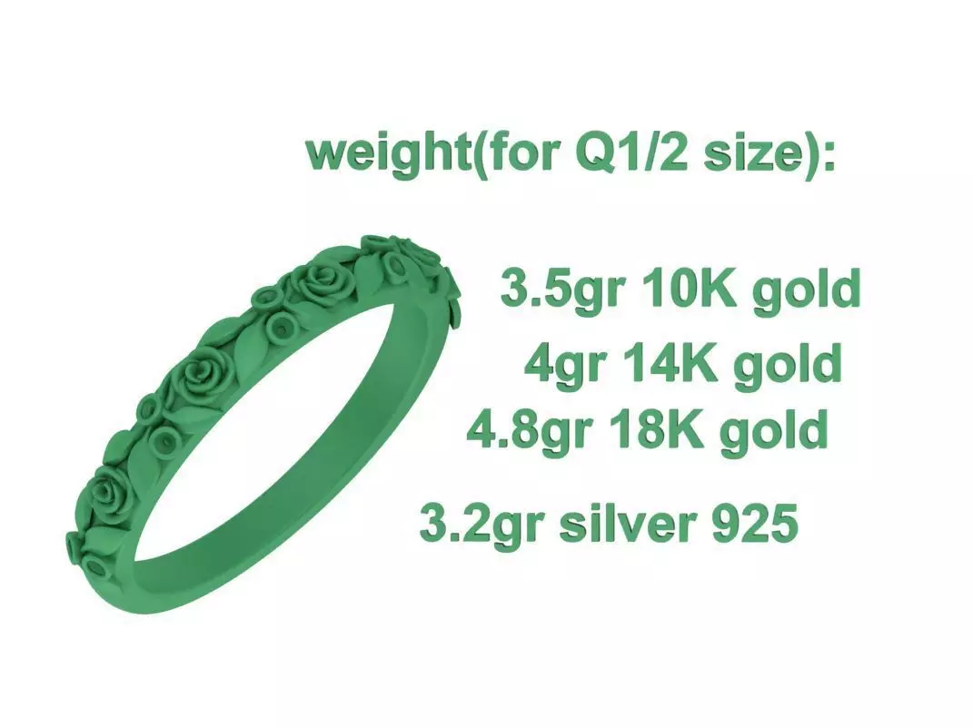 Leaves Nature Ring design 3d model  3D print model_4