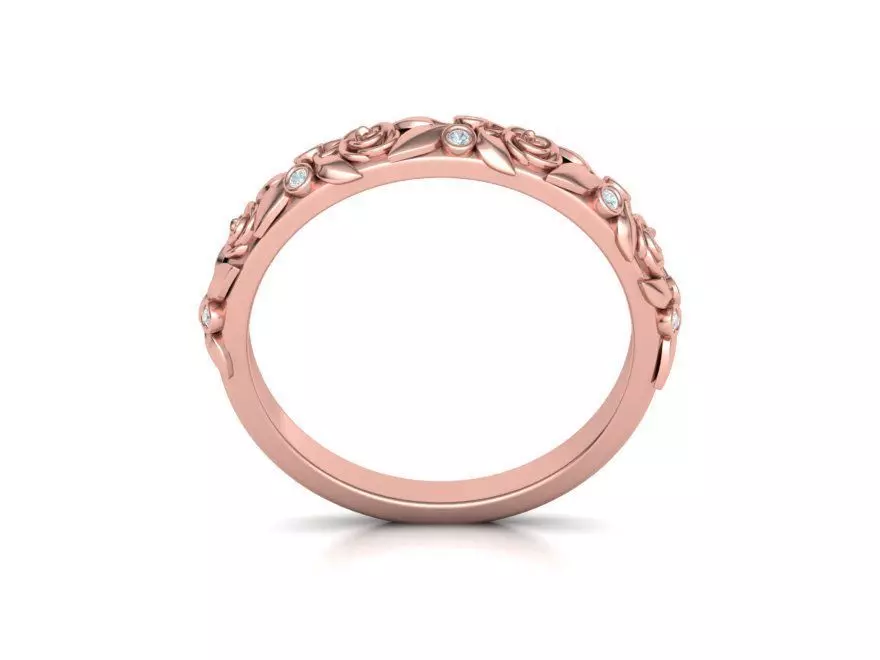 Leaves Nature Ring design 3d model  3D print model_23