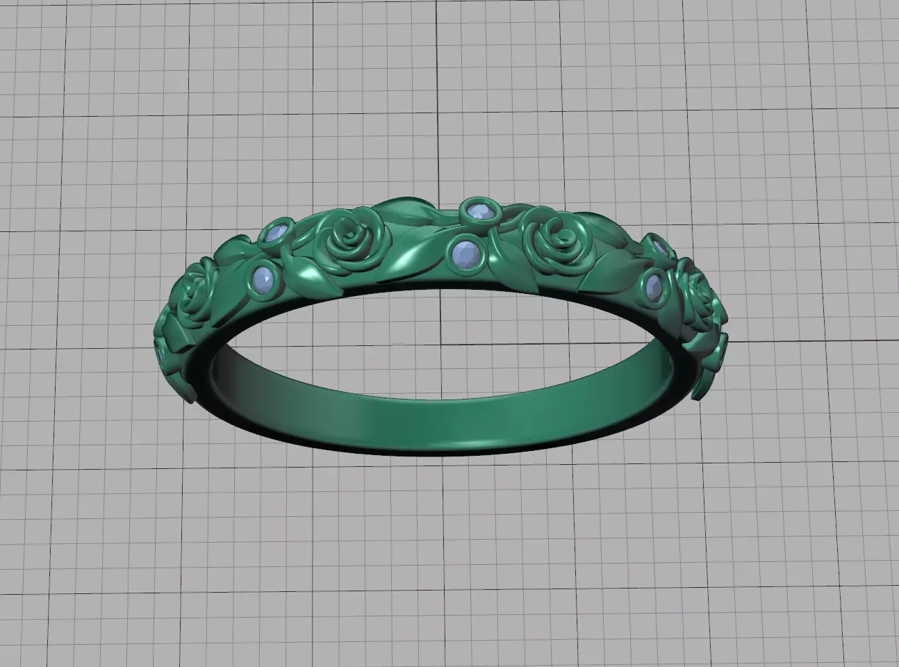 Leaves Nature Ring design 3d model  3D print model_29