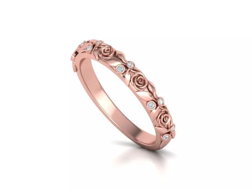 Leaves Nature Ring design 3d model  3D print model_26