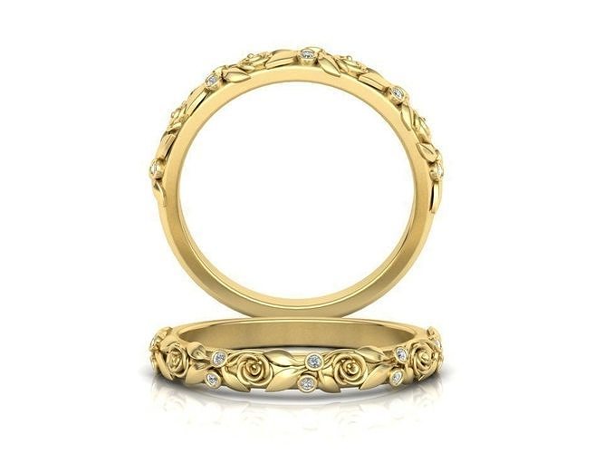 Leaves Nature Ring design 3d model  3D print model