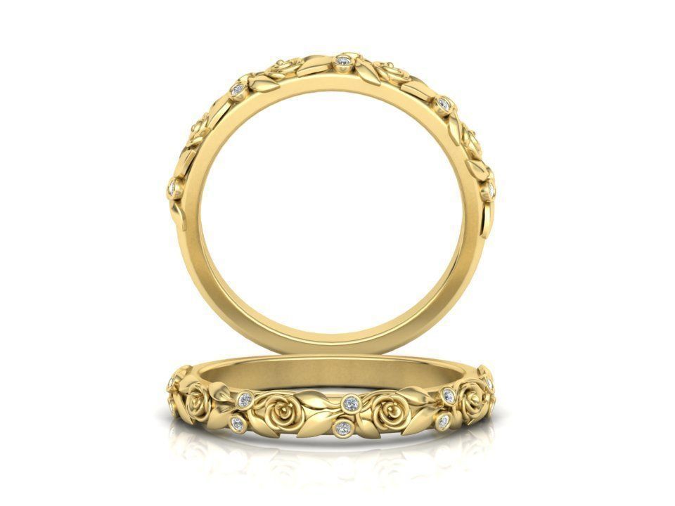 Leaves Nature Ring design 3d model  3D print model_0