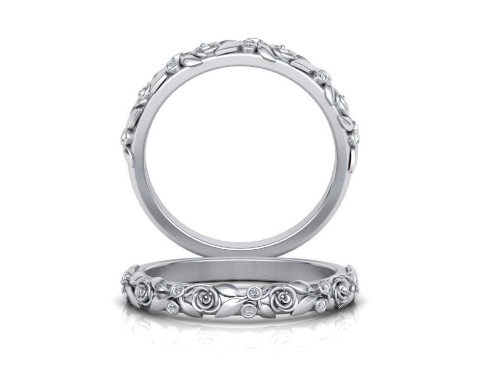 Leaves Nature Ring design 3d model  3D print model_1