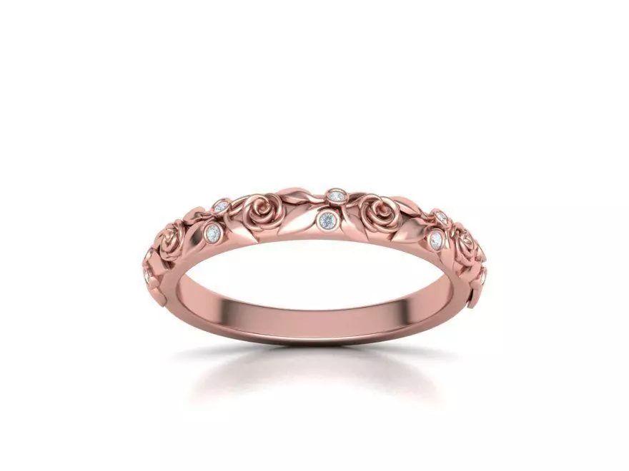 Leaves Nature Ring design 3d model  3D print model_17