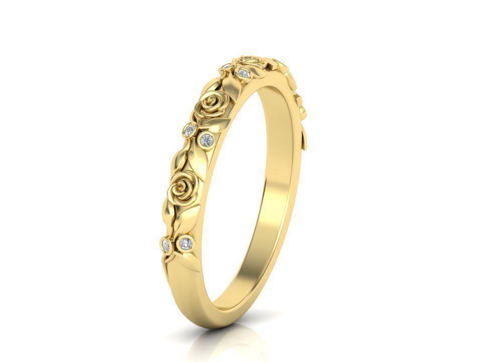 Leaves Nature Ring design 3d model  3D print model_11