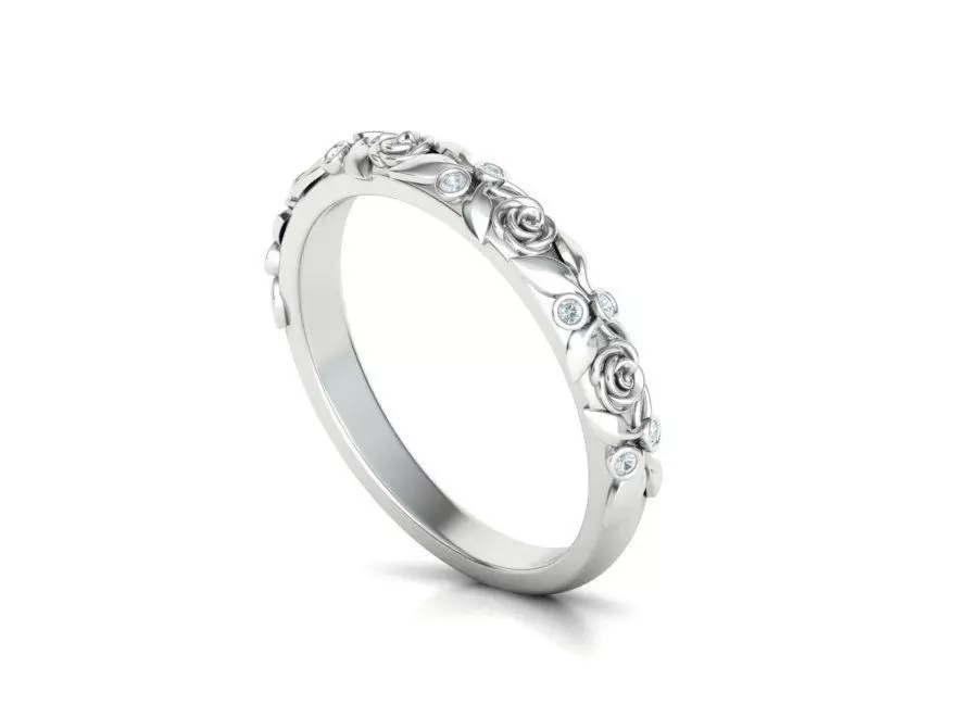 Leaves Nature Ring design 3d model  3D print model_22