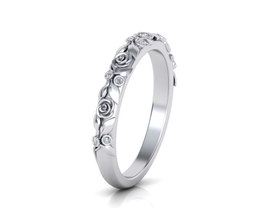 Leaves Nature Ring design 3d model  3D print model_13