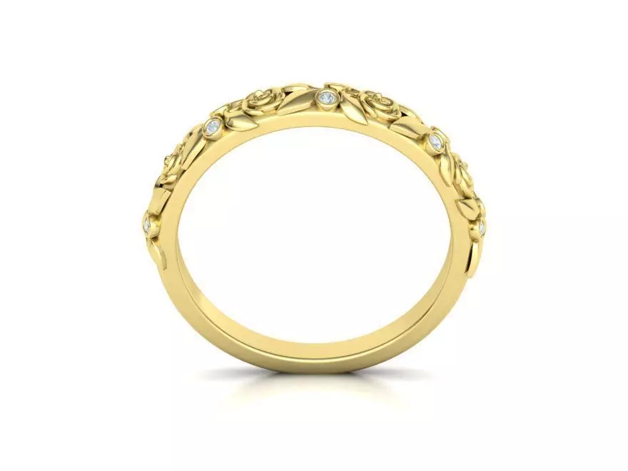 Leaves Nature Ring design 3d model  3D print model_24