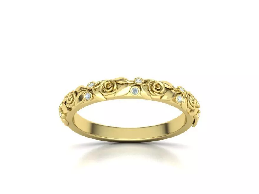 Leaves Nature Ring design 3d model  3D print model_18