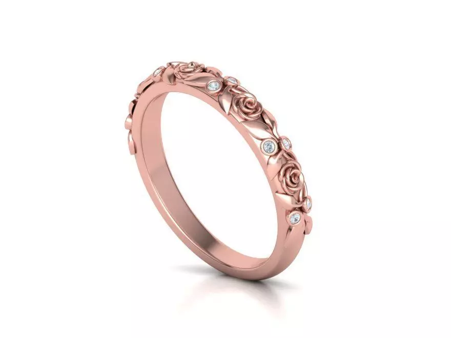 Leaves Nature Ring design 3d model  3D print model_21