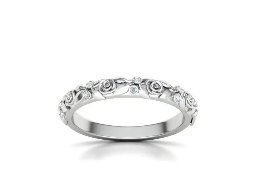 Leaves Nature Ring design 3d model  3D print model_19