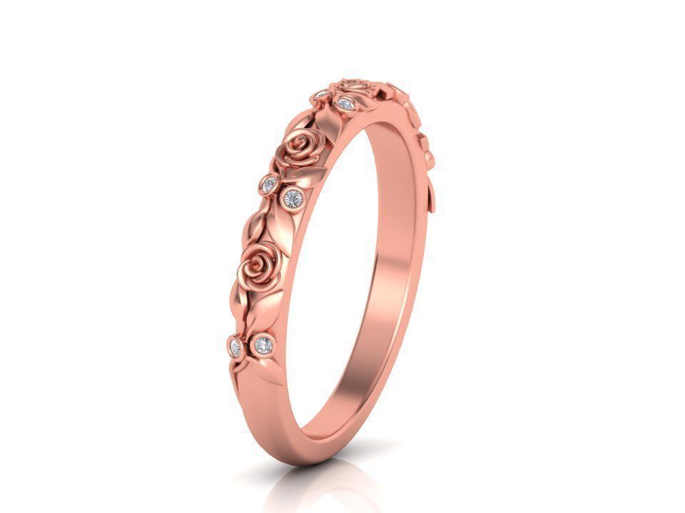 Leaves Nature Ring design 3d model  3D print model_12