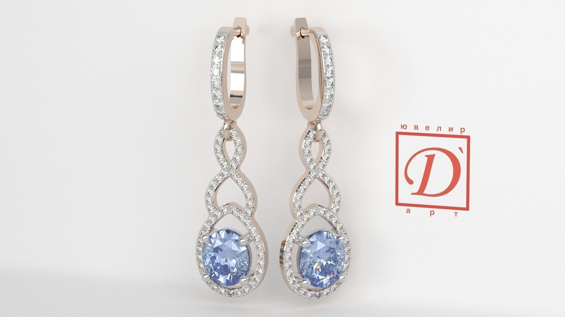 Earrings  3D print model_2