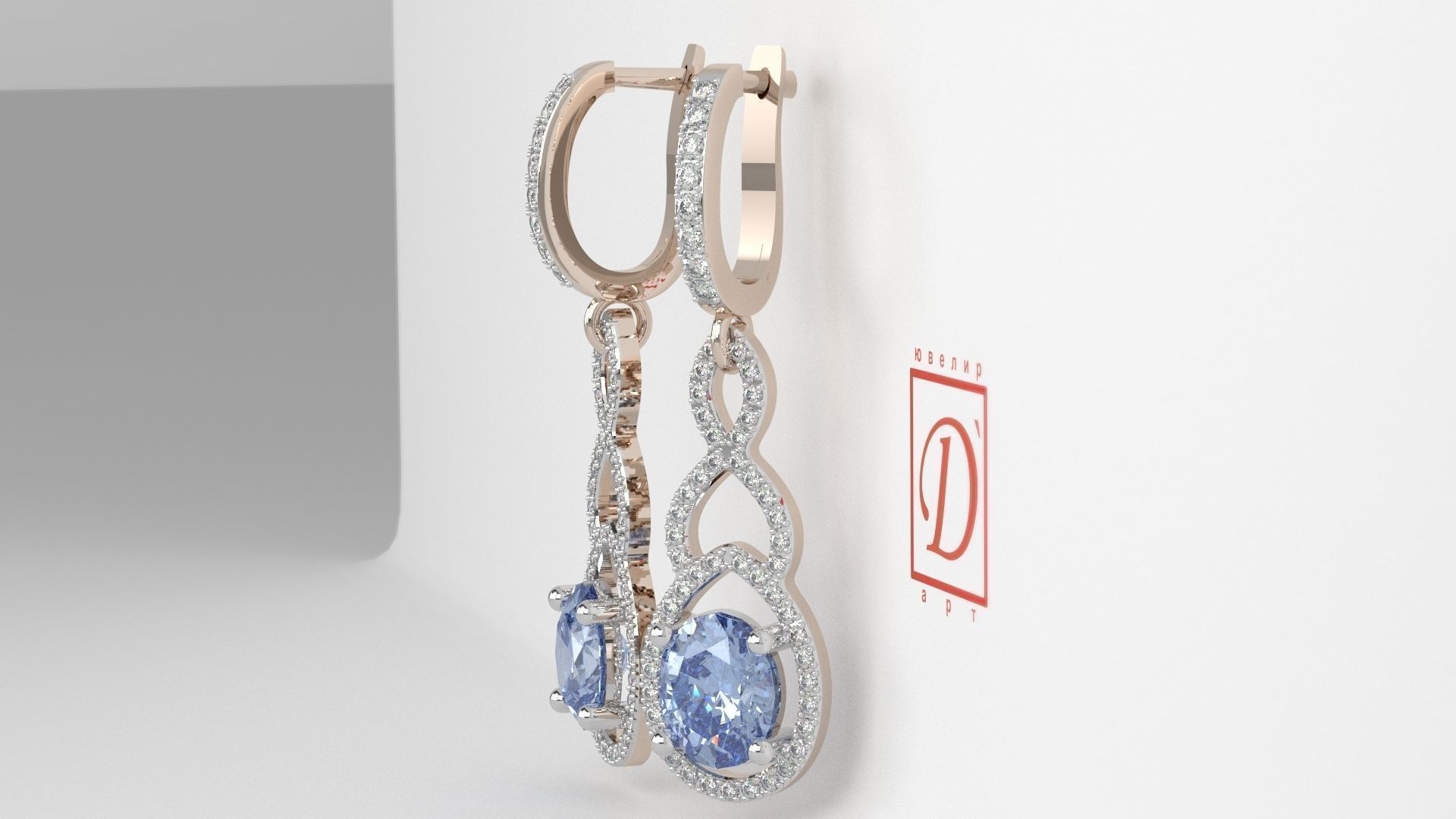 Earrings  3D print model_1