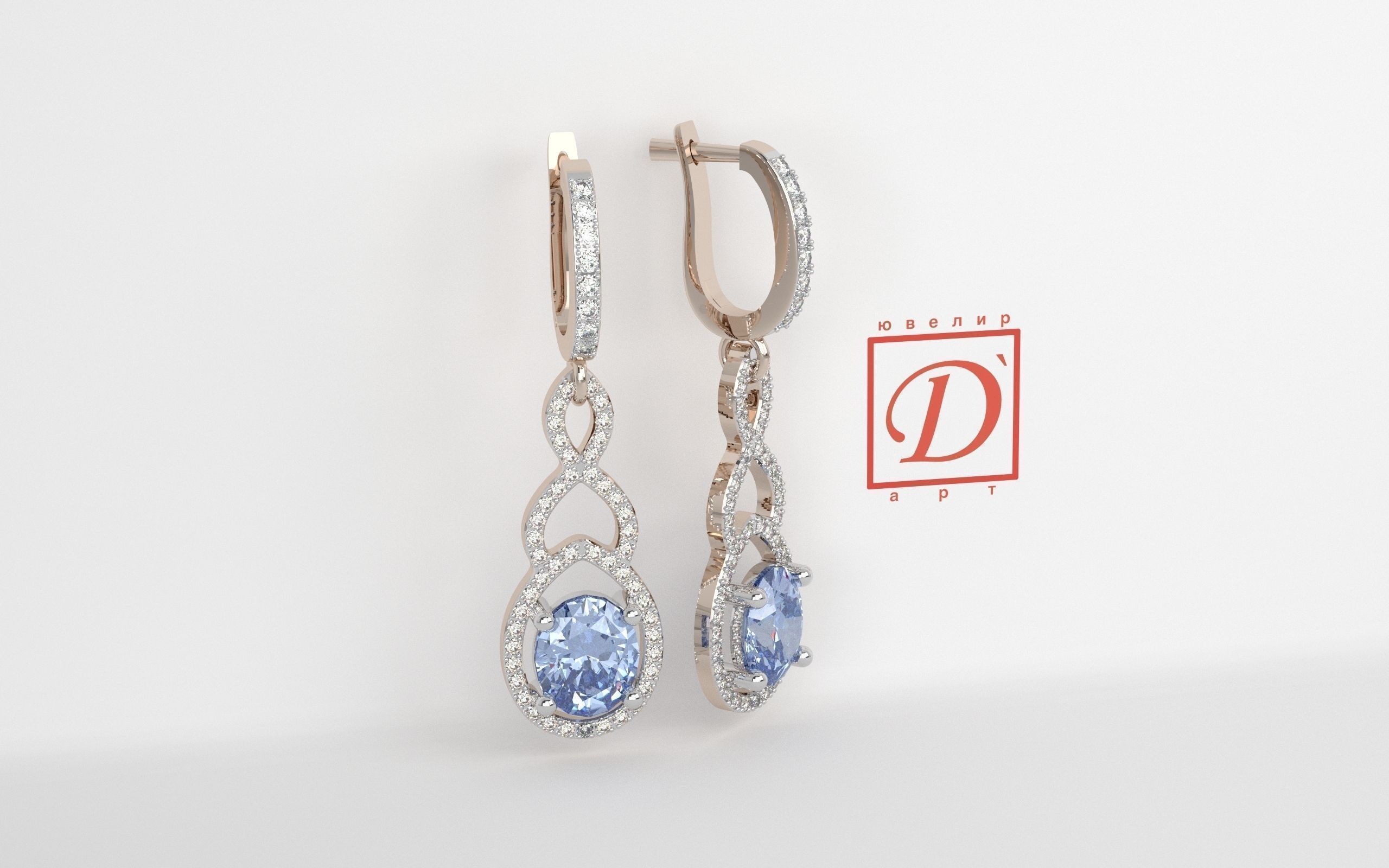 Earrings  3D print model_3