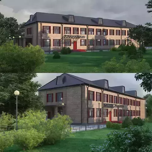 Public building 3D model