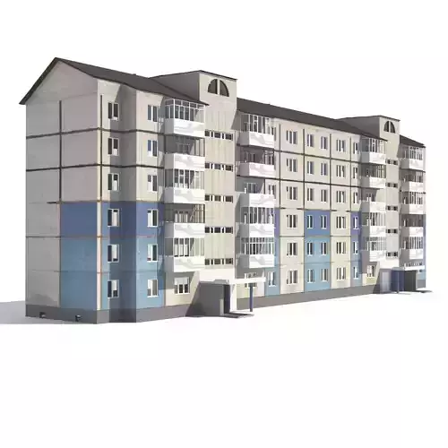 Prefabricated apartment building  3D model