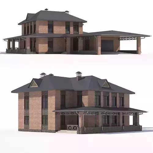 Modern country house 3D model
