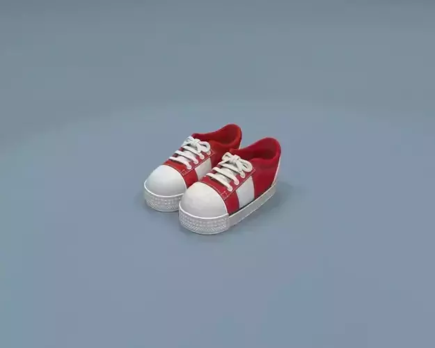 Red sneakers