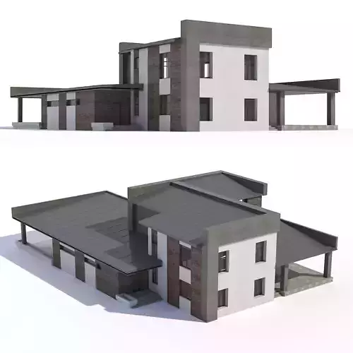 Modern country house 3D model