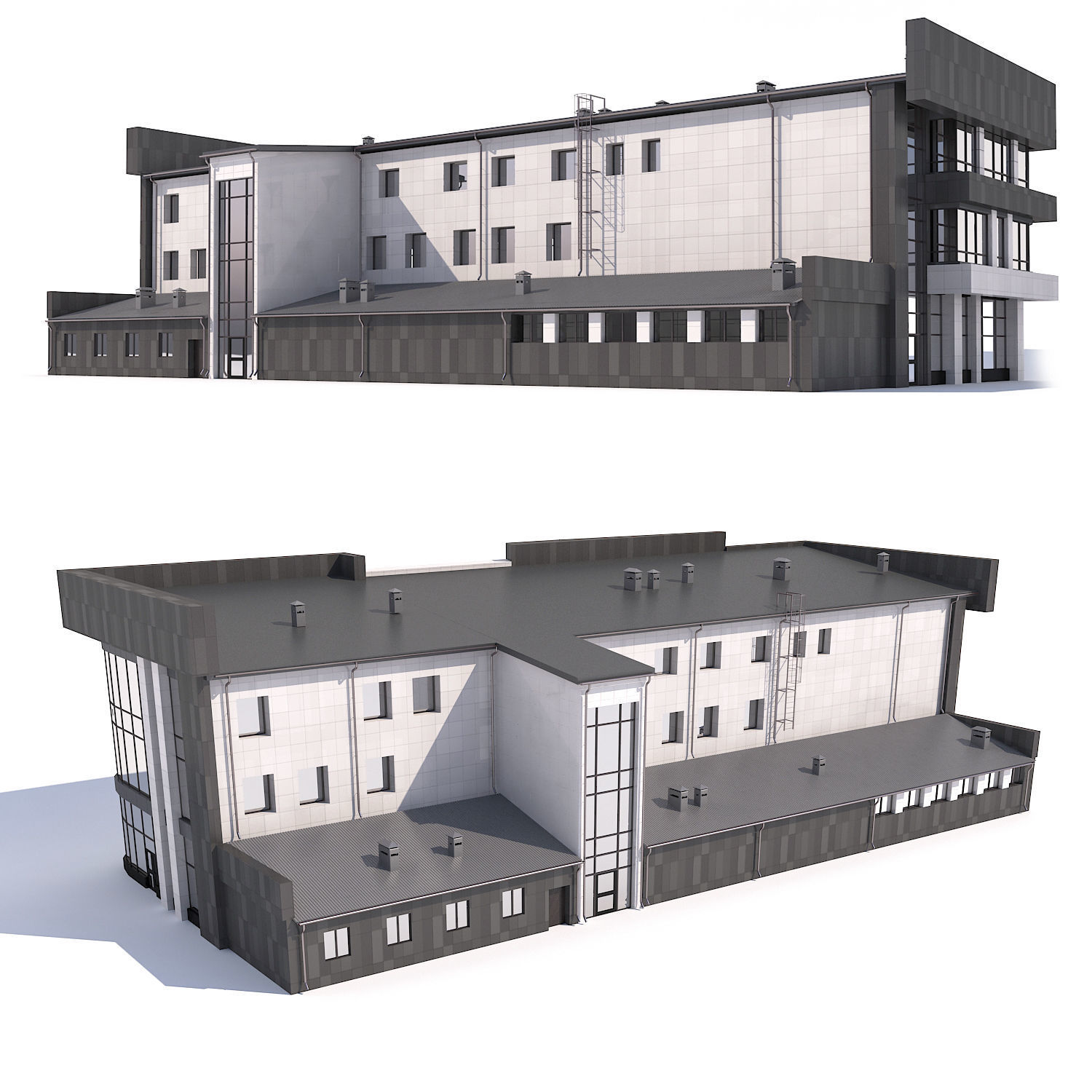 Shopping center 3D model_1