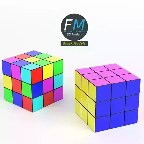Rubik cubes 3D model