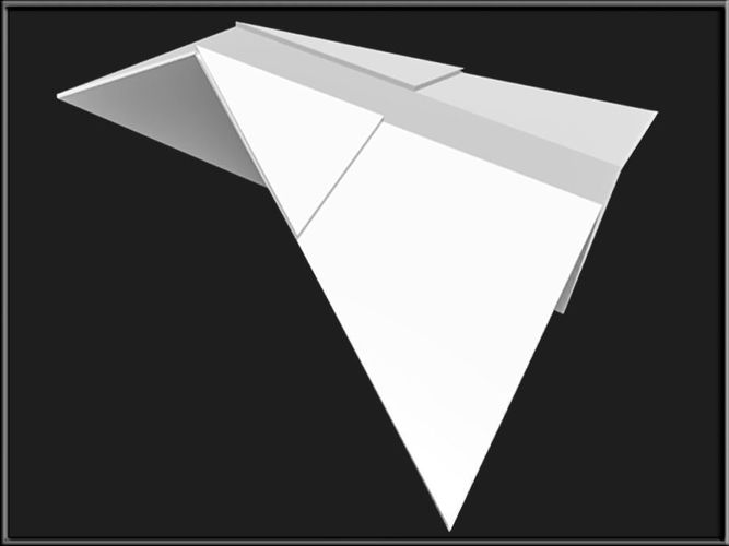 Paper Airplane Low-poly 3D model