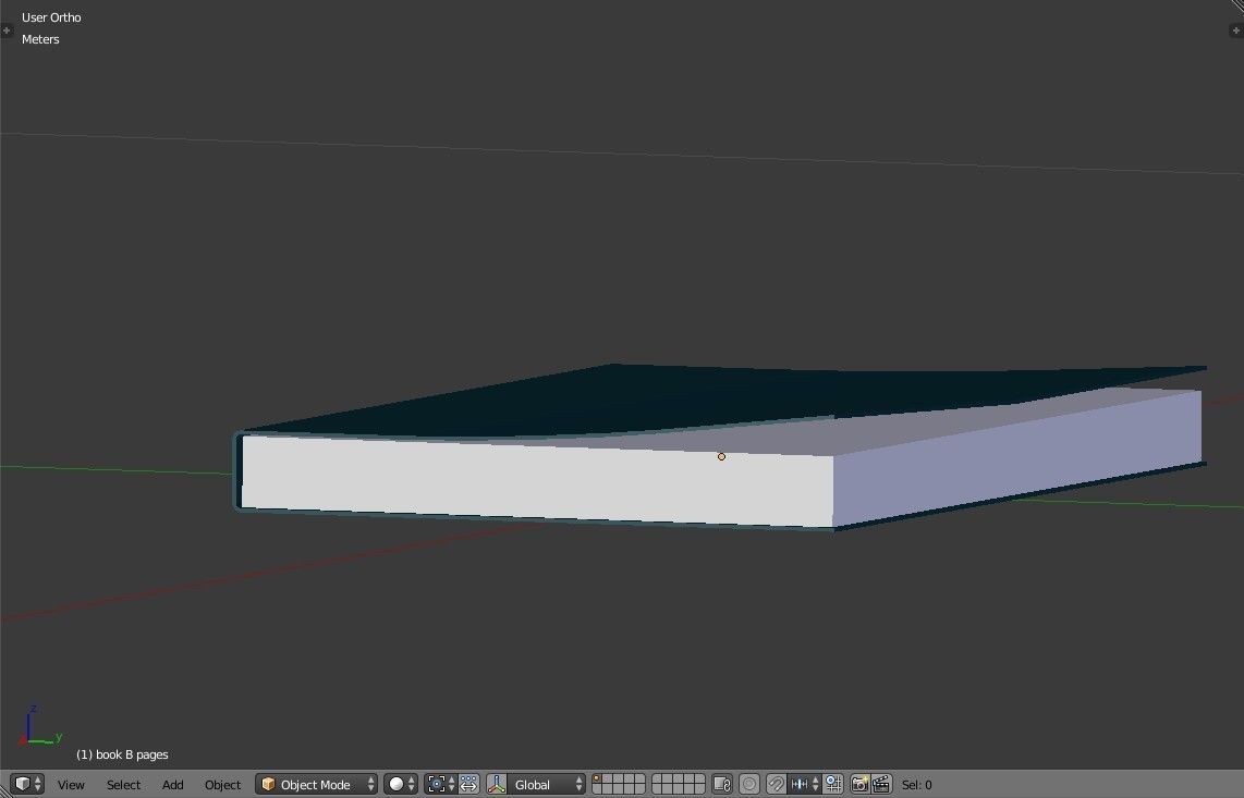 Slightly open Book Lowpoly Low-poly 3D model_18