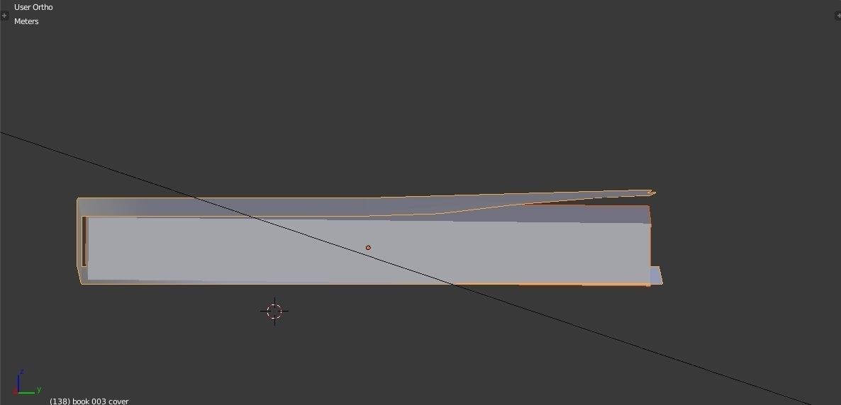 Slightly open Book Lowpoly Low-poly 3D model_13