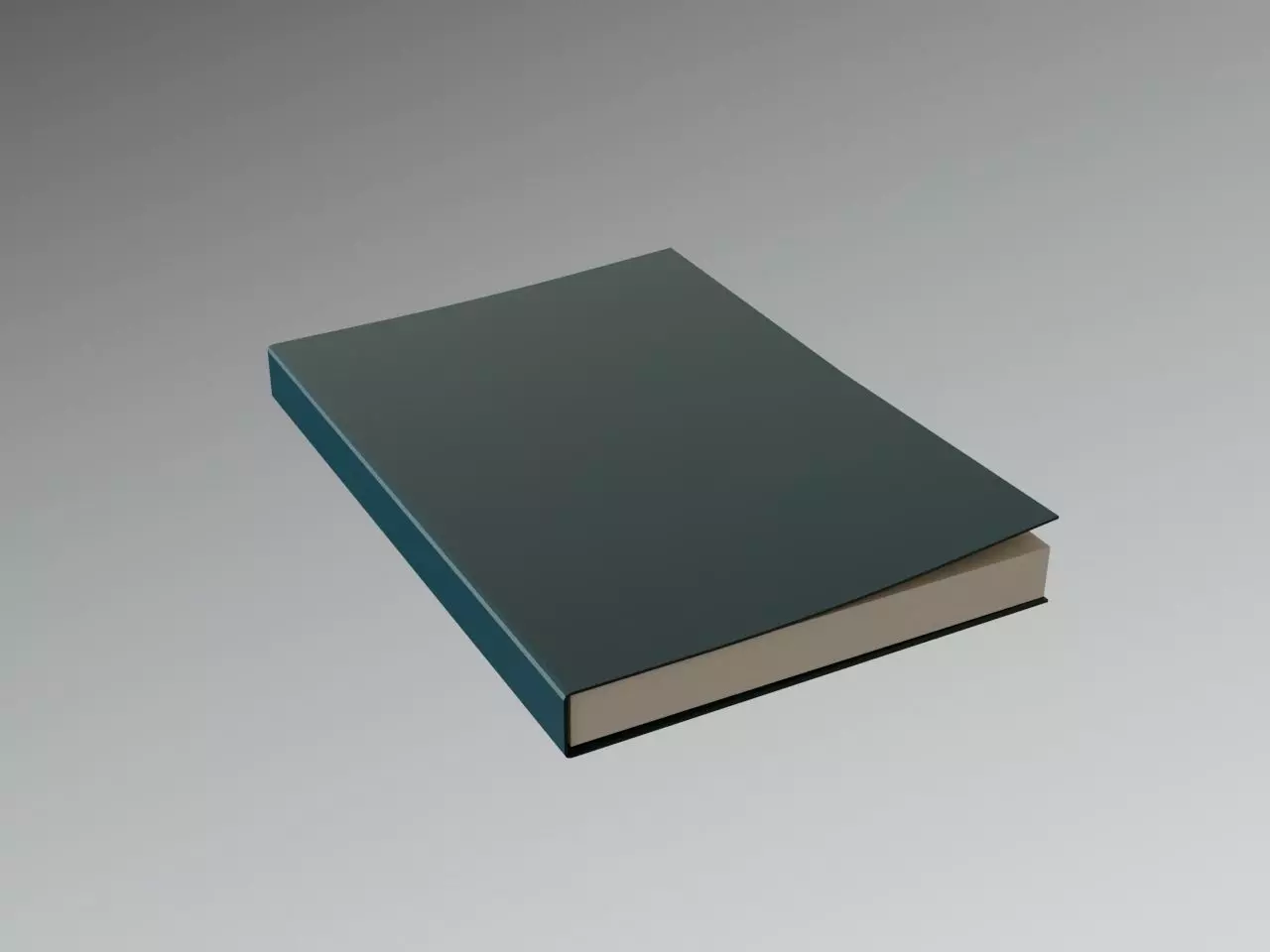 Slightly open Book Lowpoly Low-poly 3D model_0