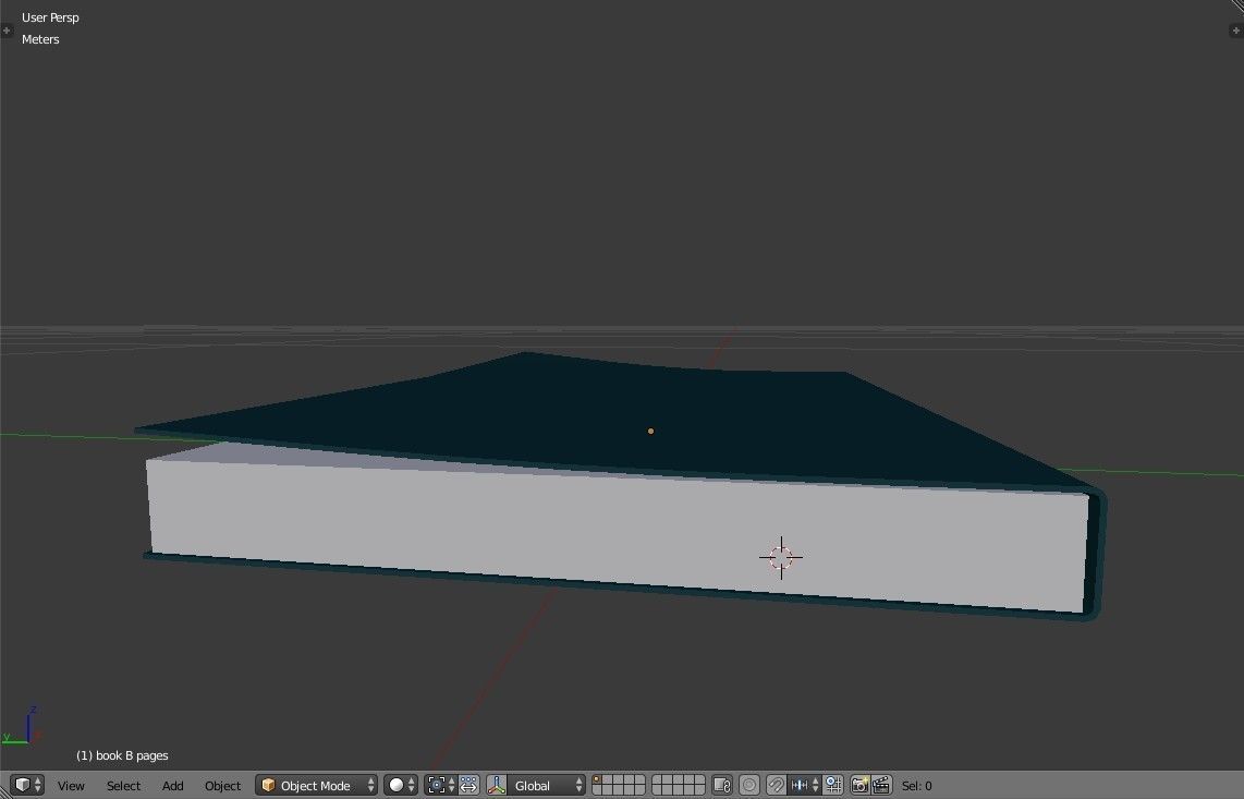 Slightly open Book Lowpoly Low-poly 3D model_8
