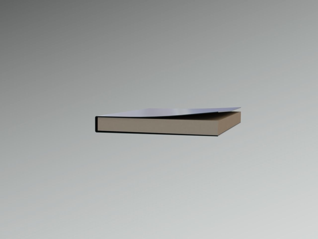 Slightly open Book Lowpoly Low-poly 3D model_3