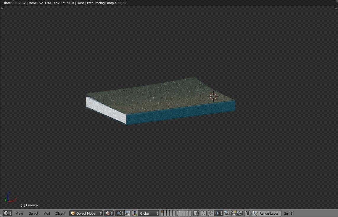 Slightly open Book Lowpoly Low-poly 3D model_4